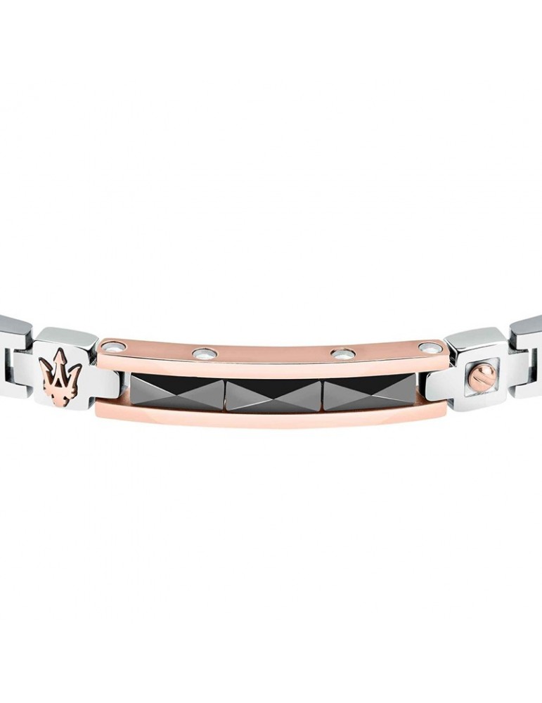 Maserati Bracelet - Ceramic - Steel - Targa Rose Gold - JM423ATZ32
