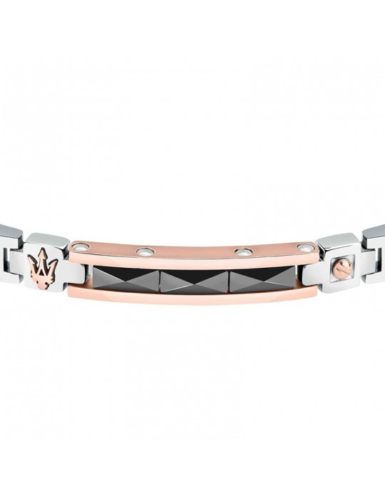 Maserati Bracelet - Ceramic - Steel - Targa Rose Gold - JM423ATZ32