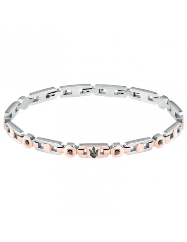 Bracciale Maserati - Iconic - Acciaio - Maglie PVD Rosè - JM423AVD16