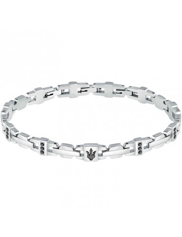 Bracciale Maserati - Iconic - Acciaio - Cristalli Neri - JM423AVD17