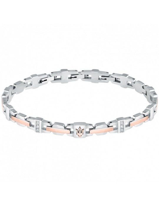 Maserati Bracelet - Iconic - Steel - Rose Gold-Crystals-JM423AVD18 Maserati Bracelet - Iconic - Steel - Rose Gold-Crystals-JM423AVD18