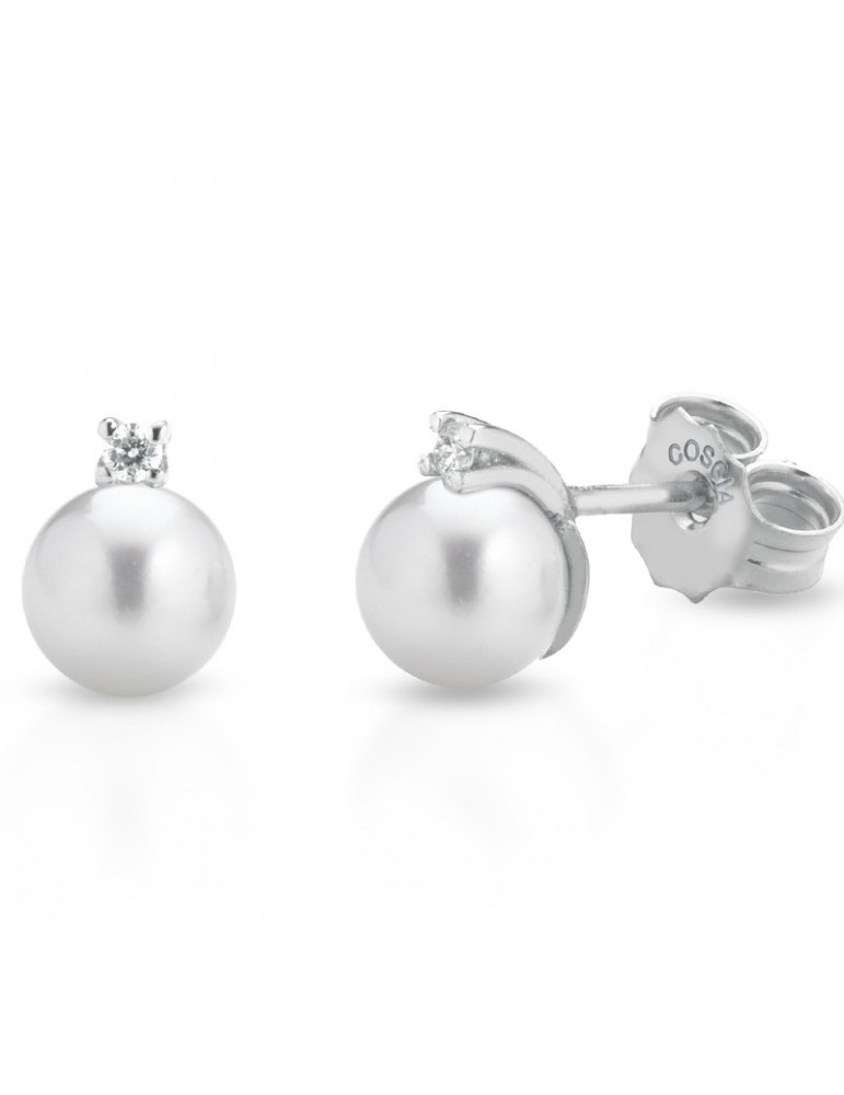 Orecchini Con Perle Akoya Giapponesi Da 8 Mm, Barocchi, Naturali, In - Foto 8