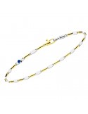 Bracciale Zancan - Oro Giallo - Oro Bianco - Zaffiro Blu 0,24 ct - UB065GB