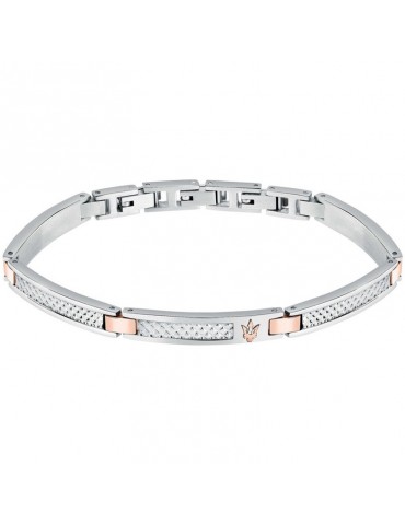 Bracciale Maserati - Iconic - Acciaio - Giunture Rose Gold -JM423AVD23