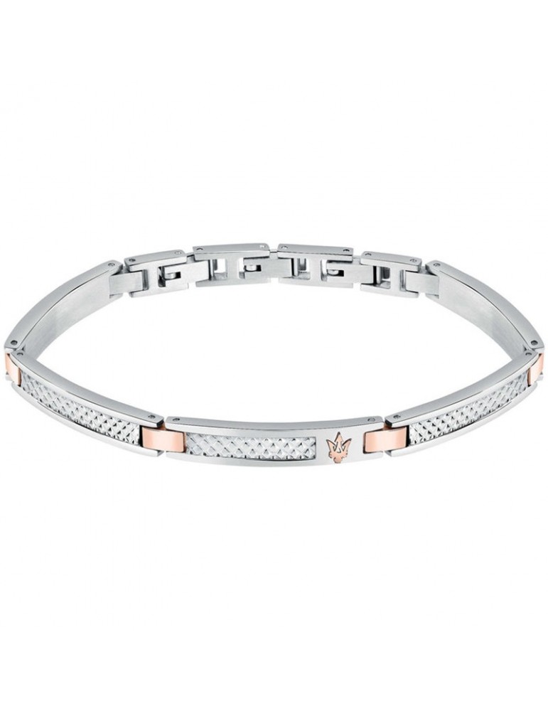 Bracciale Maserati - Iconic - Acciaio - Giunture Rose Gold -JM423AVD23