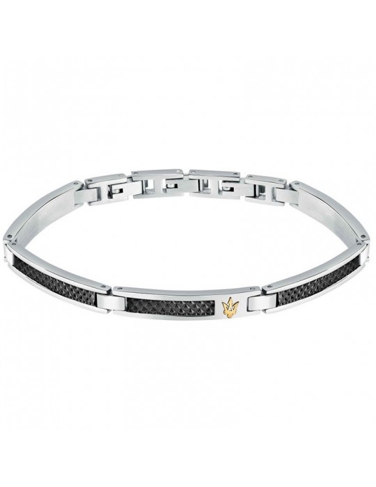 Maserati Bracelet - Iconic - Steel - Black Mesh - JM423AVD24