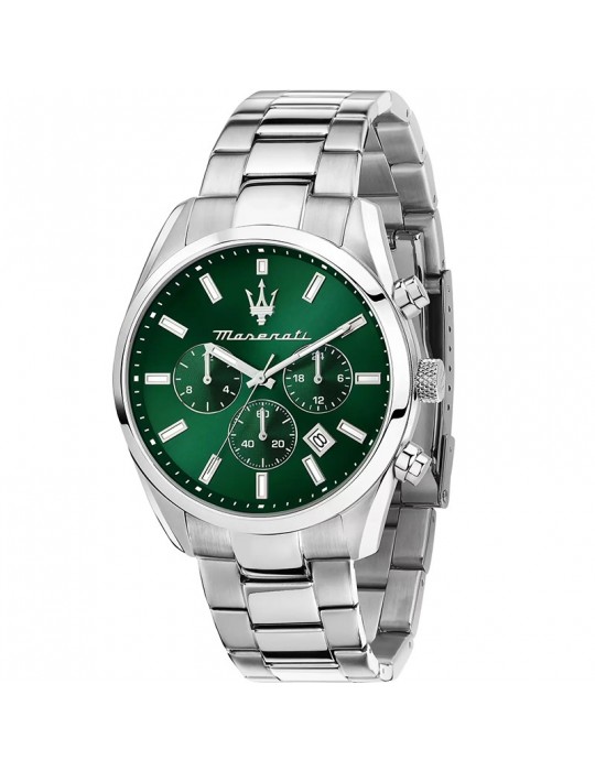 Orologio Maserati-Attrazione-Cronografo-Silver-43mm-Verde-R8853151011