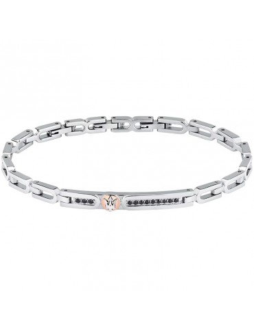 Bracciale Maserati - Iconic - Acciaio - Cristalli Neri - JM423AVD25
