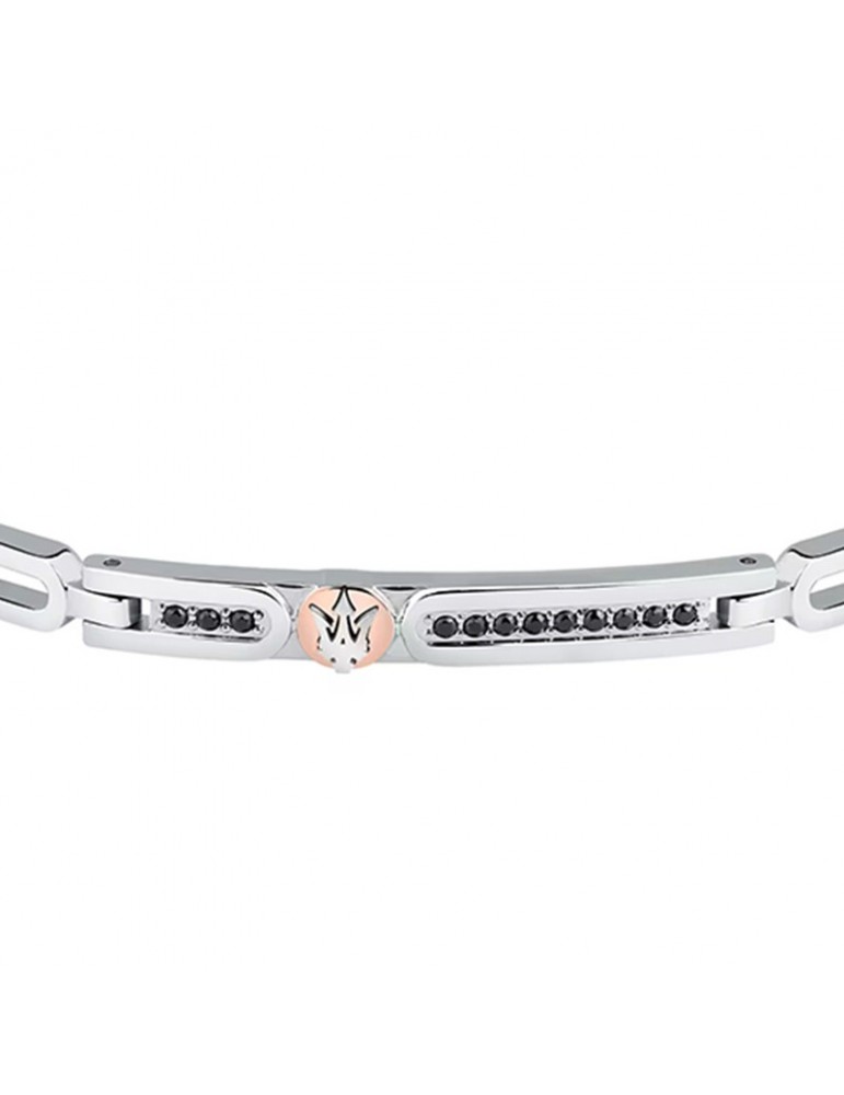Bracciale Maserati - Iconic - Acciaio - Cristalli Neri - JM423AVD25