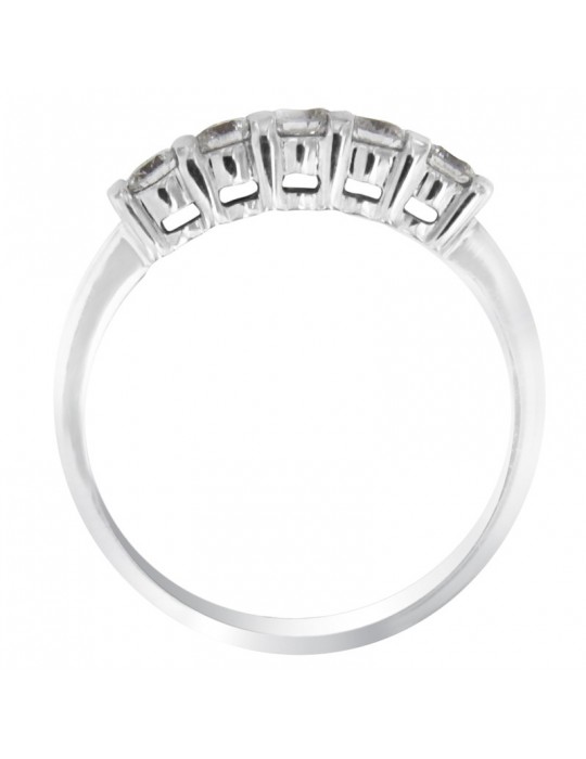 Salvini Ring - Veretta in 18K White Gold with Natural Diamonds 0.36 ct - 0
