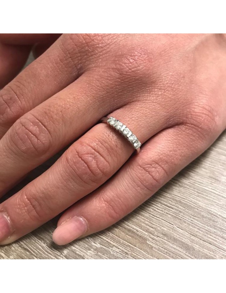 Salvini Ring - Veretta in 18K White Gold with Natural Diamonds 0.36 ct - 0