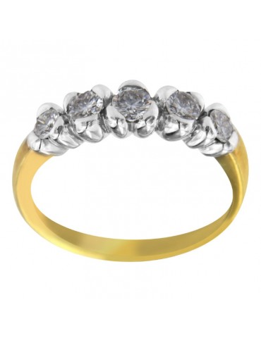 Salvini Ring - Veretta in 18K Yellow Gold with Natural Diamonds 0.61 ct - 0 2