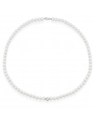 Collana Lelune - Perle Freshwater 4,5-5mm - Oro - LLNK01350