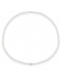 Lelune Starlight Necklace - with 4,5-5mm Freshwater Pearls and 18K White Gold Sphere - 0