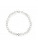 Lelune Starlight Bracelet - with 4,5-5mm Freshwater Pearls and 18K White Gold Sphere - 0