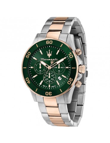 Orologio Maserati-Competizione-Silver-Rose Gold-43mm-Verde-R8873600004