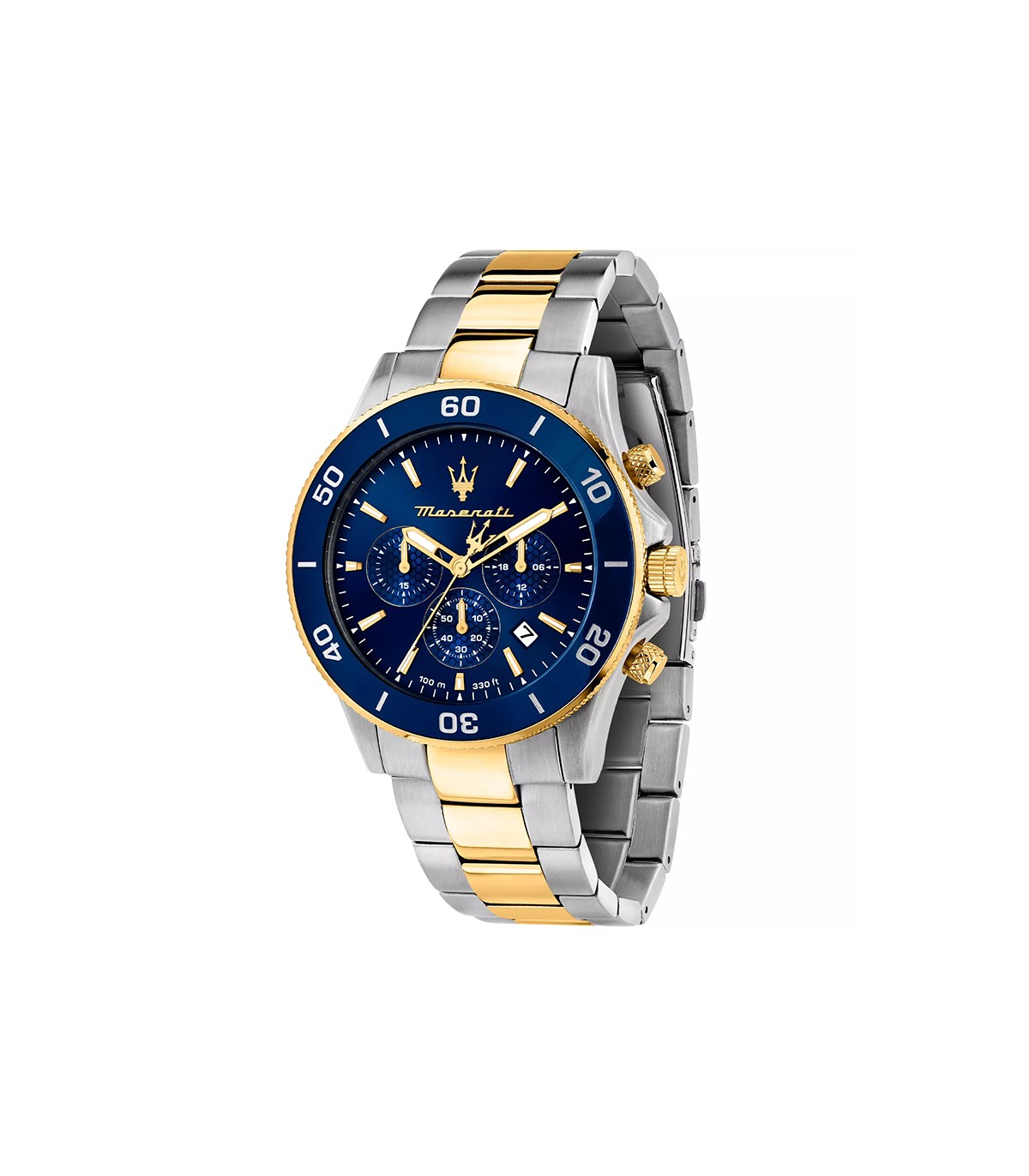 Maserati Watch - Competizione - Silver - Gold -43mm-Blue-R8873600006