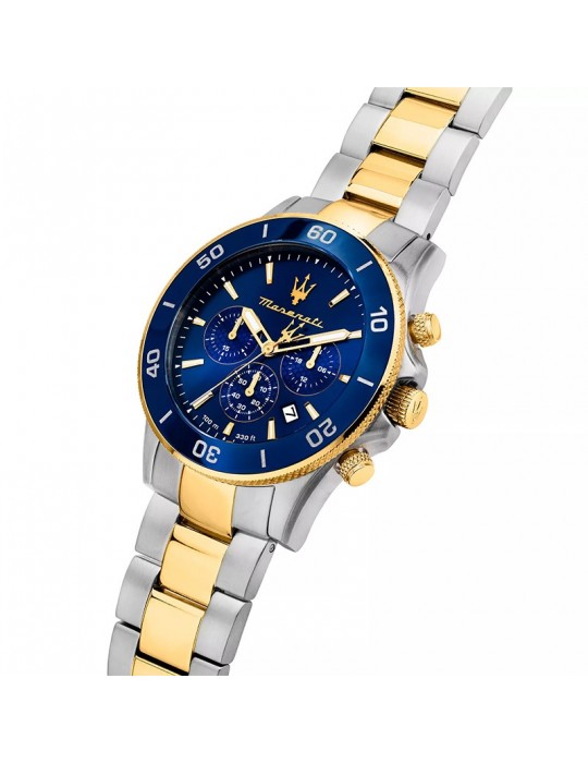 Orologio Maserati - Competizione - Silver - Gold -43mm-Blu-R8873600006