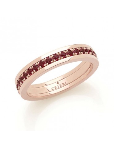 Anello Veretta Crieri - Always -  Oro Rosa 18 Carati - Rubini - AETAWK065RR3150-14464