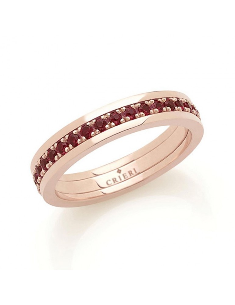 Anello Veretta Crieri - Always -  Oro Rosa 18 Carati - Rubini - AETAWK065RR3150-14464