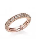 Crieri Veretta Ring - Futura - 18 Kt Rose Gold - White Diamonds - AETFUK110WG3140