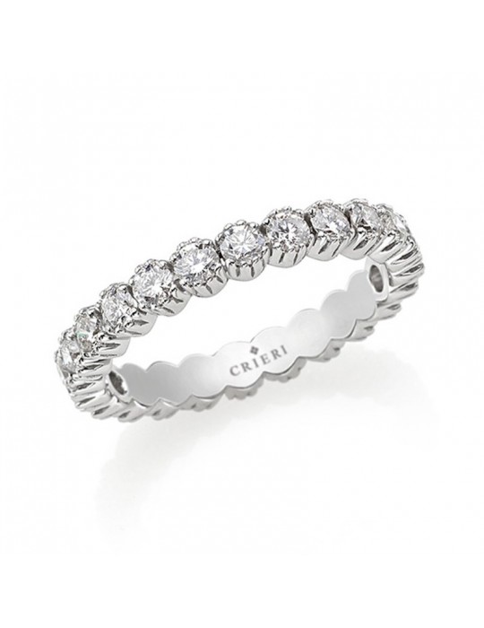 Crieri Veretta Ring - Musa in White Gold with Diamonds - 0
