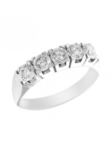 Salvini Ring - Veretta in 18K White Gold with Natural Diamonds 1.15 ct - 0