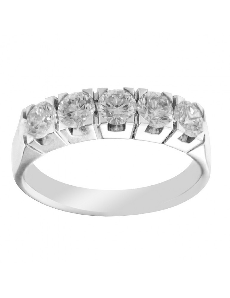 Anello Salvini - Veretta - Oro Bianco 18 carati - Diamanti 1,15 ct