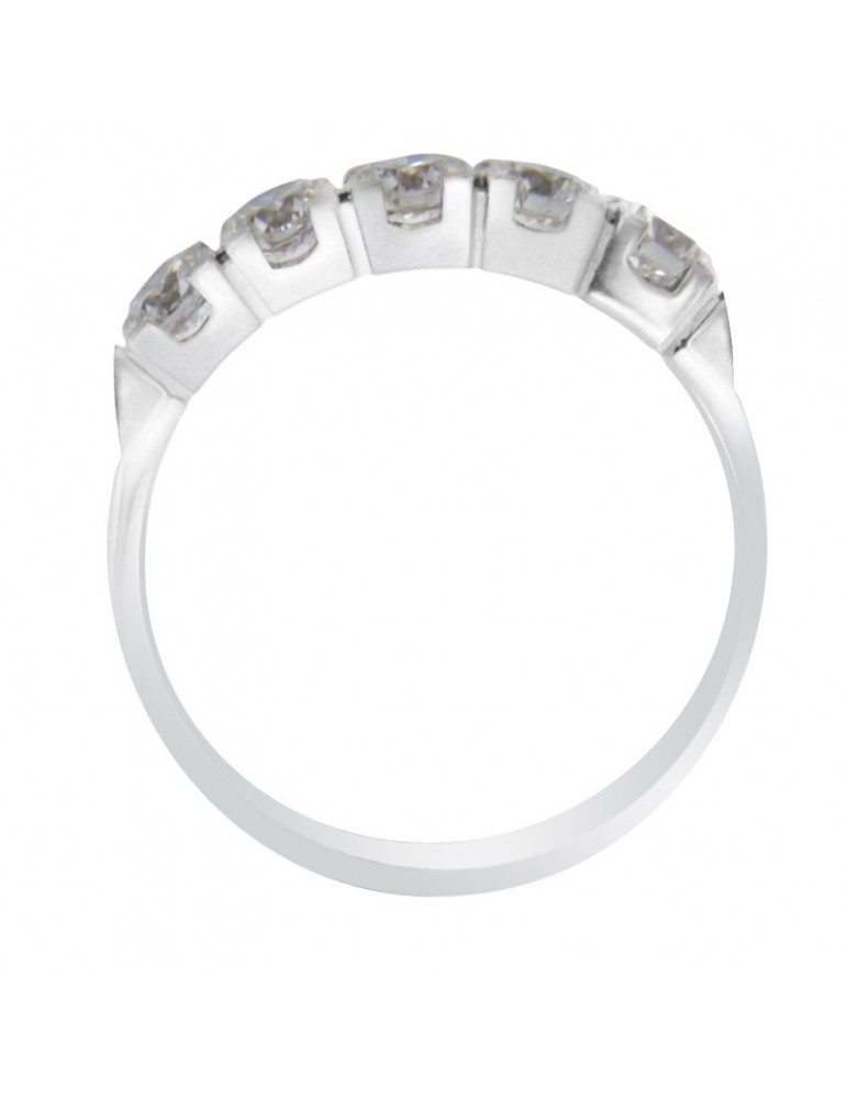 Salvini Ring - Veretta in 18K White Gold with Natural Diamonds 1.15 ct - 0