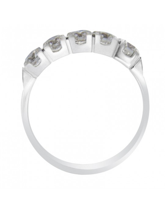 Salvini Ring - Veretta in 18K White Gold with Natural Diamonds 1.15 ct - 0