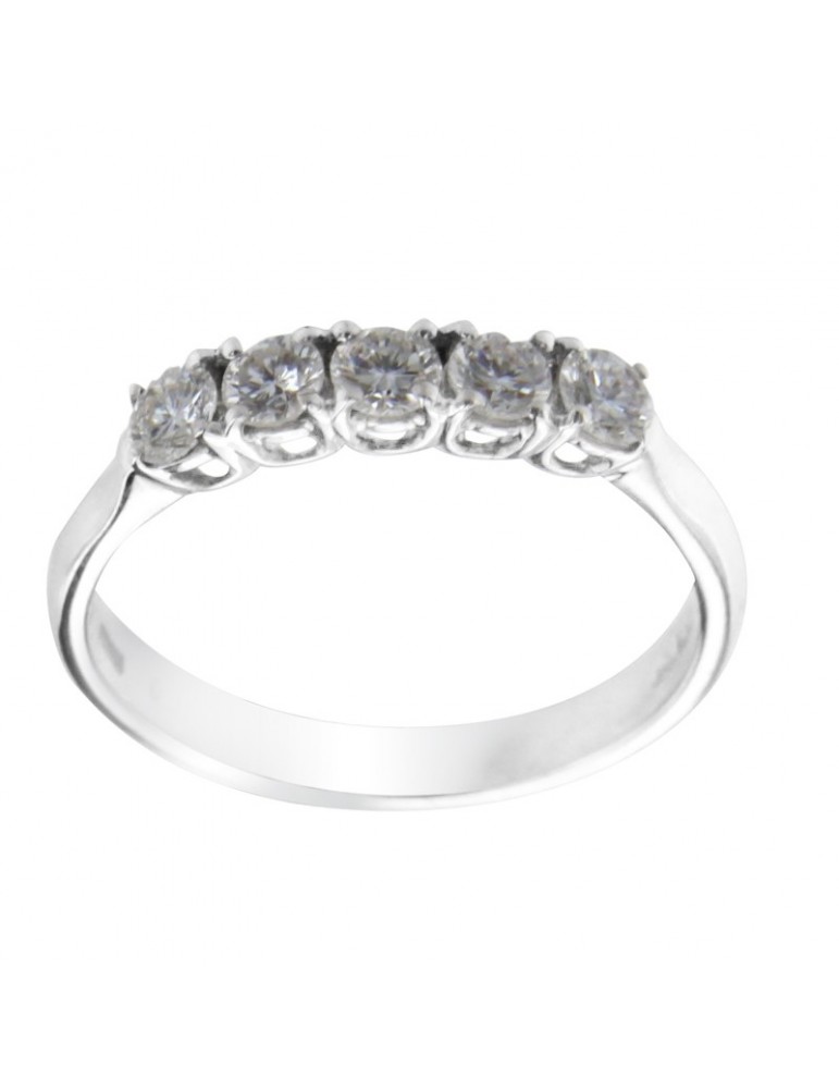 Anello Salvini - Veretta - Oro Bianco 18 carati - Diamanti Naturali 0,54 ct