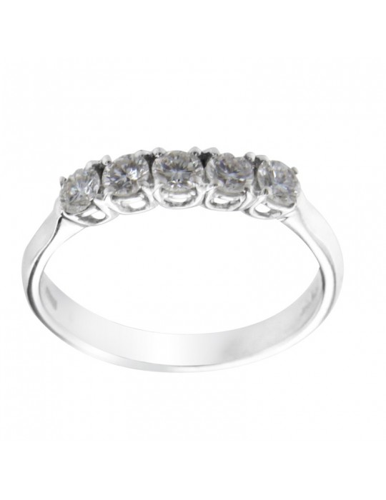 Salvini Ring - Veretta in 18K White Gold with Natural Diamonds 0.54 ct - 0