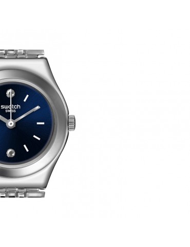 Swatch Watch - Classic - Sloane - Silver-25mm-Blue-Crystals-YSS288G 2