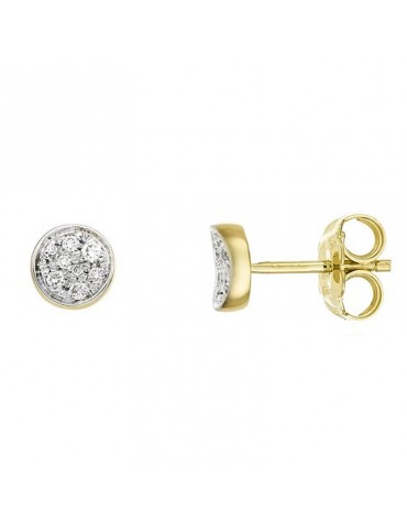 Chimento Earrings - Armillas Glow with Discs in 18K Yellow Gold and Natural Diamonds - 0
