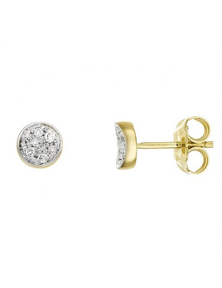 Chimento Earrings - Armillas Glow with Discs in 18K Yellow Gold and Natural Diamonds - 0