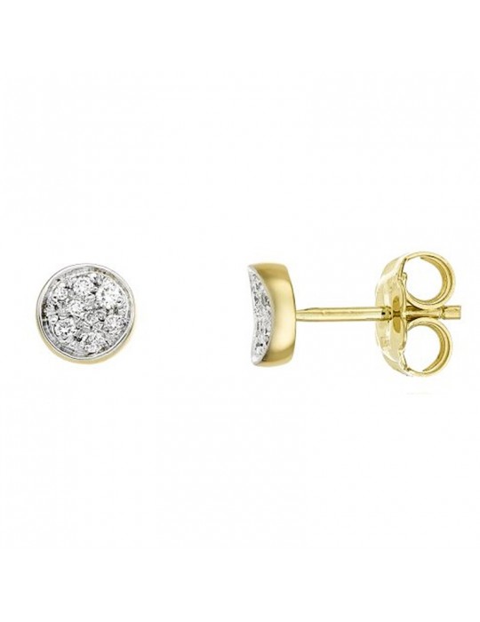 Chimento Earrings - Armillas Glow with Discs in 18K Yellow Gold and Natural Diamonds - 0