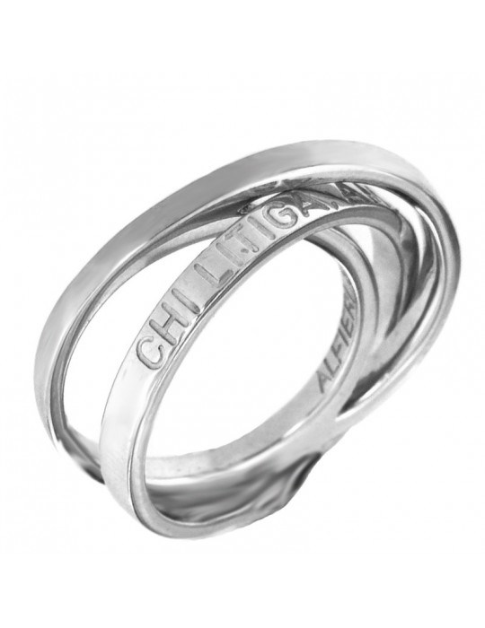 Picca Woman Ring - in White Gold Who Quarrels Loves - 0