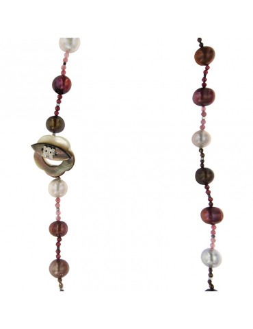 Collana Rajola - Cecilia - Madreperla - Perle Viola - Marroni-5468715C 2