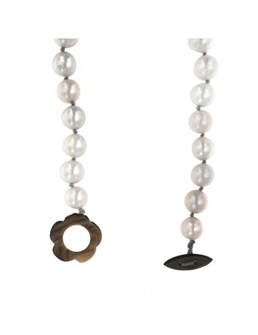 Collana Rajola - Galileo - Multifilo-Perle Grigie-Pietre Viola-5441322 2