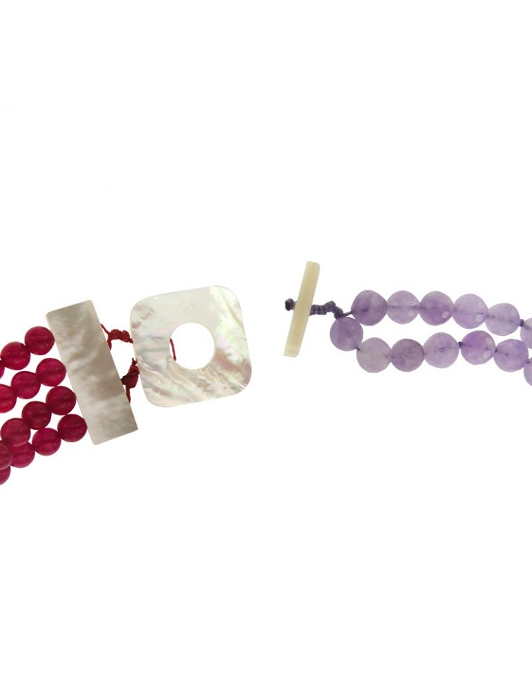 Collana Rajola - Abbracci - Ametista Chiara - Giada Bordeaux -5462220C