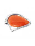 Rajola Ring - Spark - White Diamonds - Red Coral-340599466