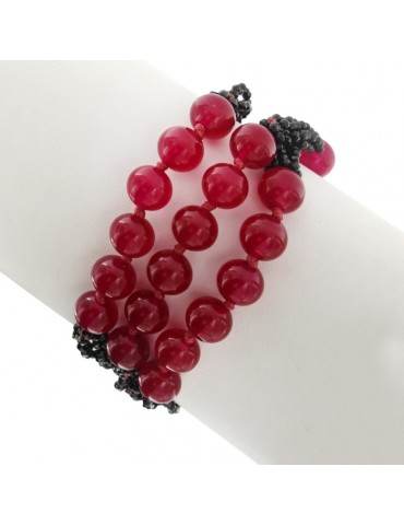 Rajola Bracelet - Diva - Bordeaux Jade - Black Spinels - 541813018J1