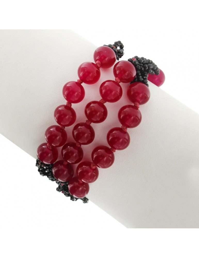 Bracciale Rajola - Diva - Giada Bordeaux - Spinelli Neri - 541813018J1