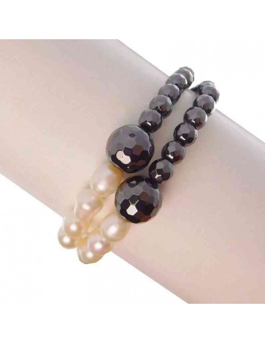 Rajola Bracelet - Capricci - Primrose-Hematite-White Pearls-B56886218N