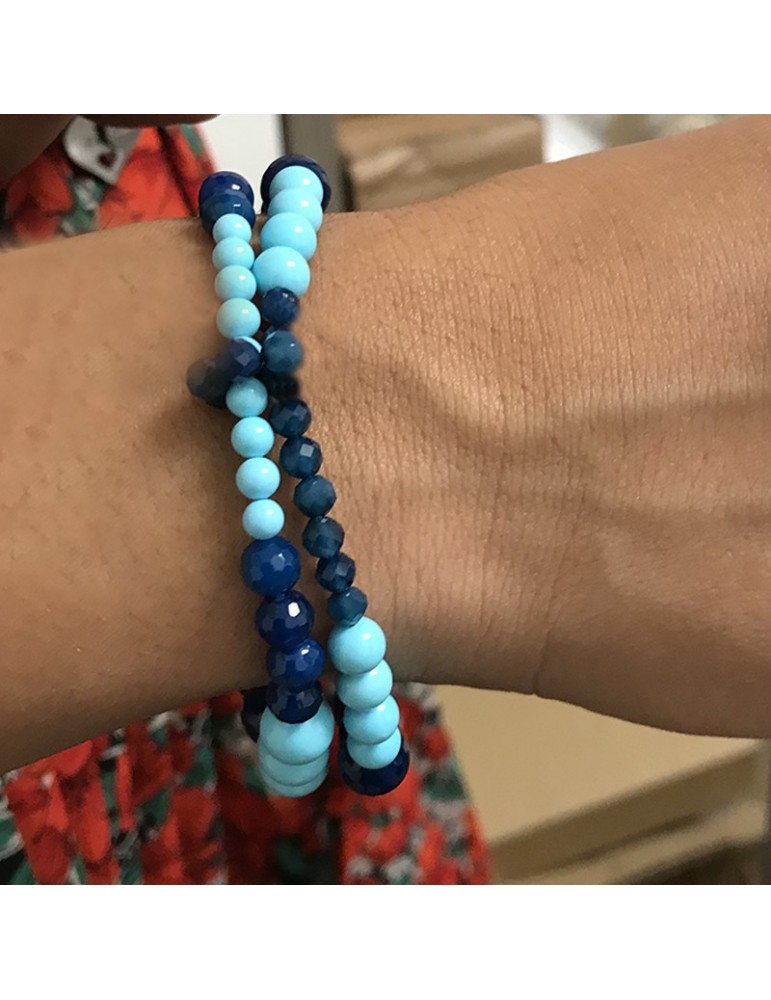 Bracciale Rajola Donna - Link - Agata Blu - Pasta Turchese - 544592818