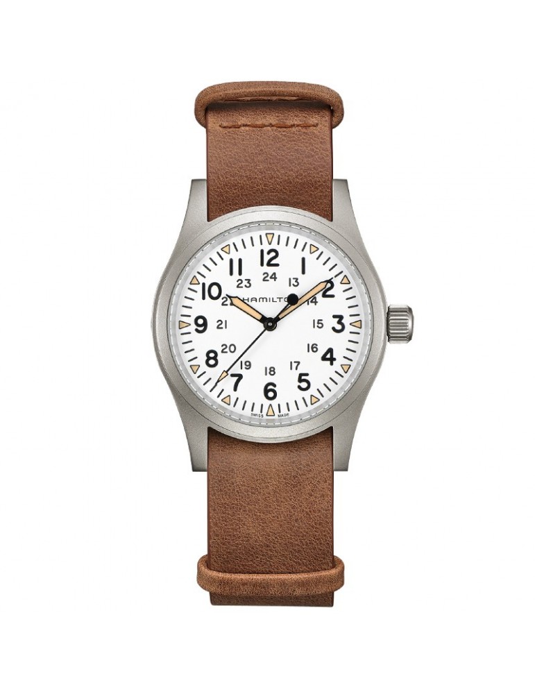 Hamilton Men's Watch - Khaki Field Mechanical 38mm Brown White - 0