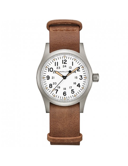 Hamilton Men's Watch - Khaki Field Mechanical 38mm Brown White - 0