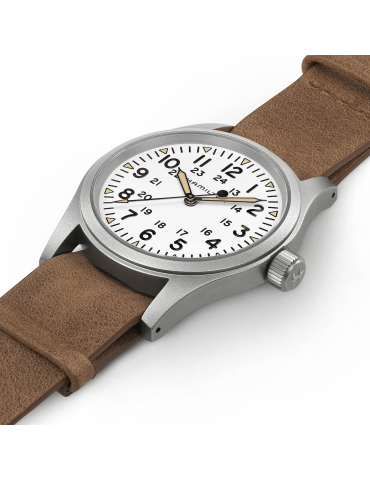 Orologio Hamilton - Khaki Field Mechanical 38mm Marrone Bianco - H69439511 2