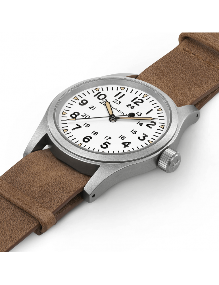 Hamilton Men's Watch - Khaki Field Mechanical 38mm Brown White - 0