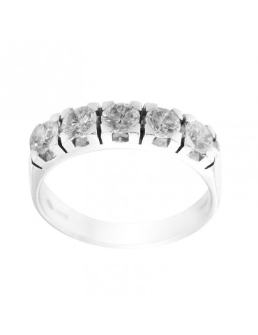 Anello Salvini - Veretta - Oro Bianco 18 carati - Diamanti 1,09 ct 2